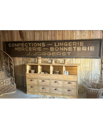 Exceptionnel enseigne vintage de mercerie